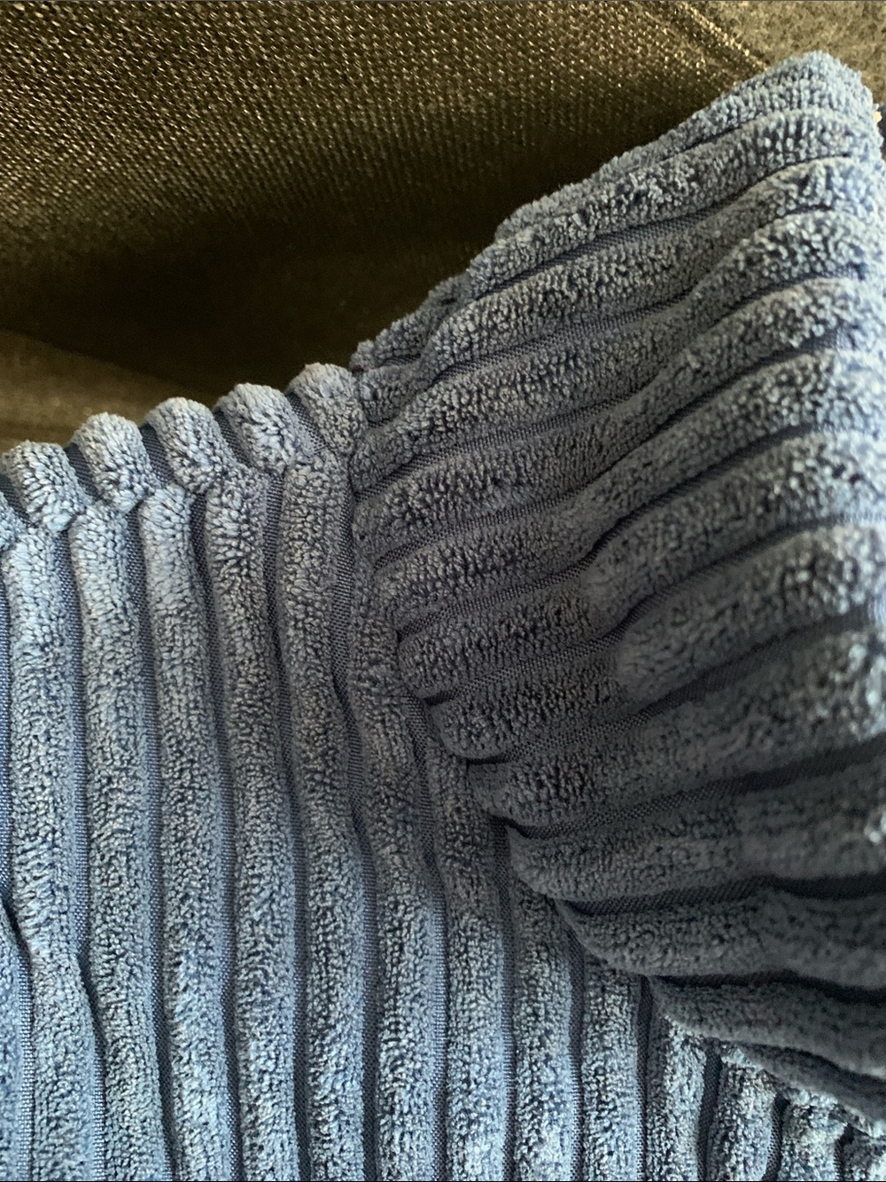 #569 Blue Ribbed Zip-Front Vest - Picture 4 of 8